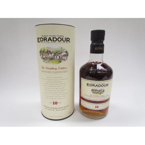 9003 - Edradour 10 Year Old Single Malt Scotch Whisky, Highland, 70cl, in tube