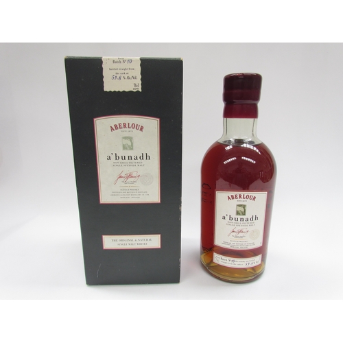 9005 - Aberlour a'bunadh Batch No.10 59.8%, Non chill-filtered Single Speyside Malt Whisky 70cl, boxed