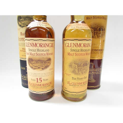 9010 - Glenmorangie 15 Year Old Rare Malt Scotch Whisky, 70cl in tube. Glenmorangie 10 Year Old Single Malt... 