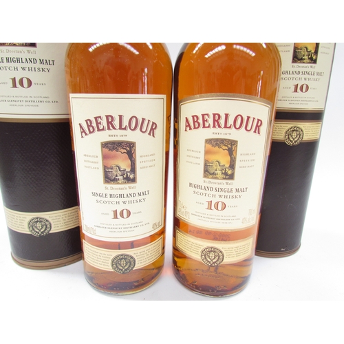 9018 - Aberlour 10 Year Old Single Malt Scotch Whisky, Speyside, Scotland, 70cl, boxed x 2