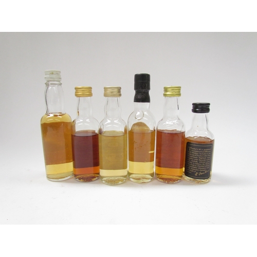 9022 - Six Whisky 5cl miniatures, Knockando 1974, Atrathconon 12 Year Old, 1970 Royal Lochnagar Connoisseur... 