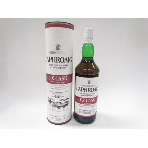 9024 - Laphroaig PX Cask Triple Matured Islay Single Malt Scotch Whisky, 1 litre, in tube