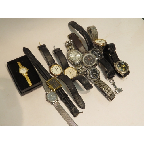 4333 - A quantity of mainly gent's wristwatches, various styles to include Timex, Sekonda and Marquez etc