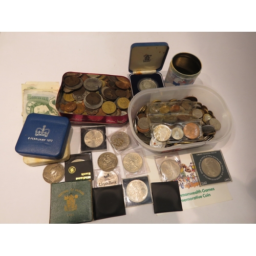 4341 - A collection of coins including British pre-decimal from George III Cartwheel 2D, to Elizabeth II, p... 