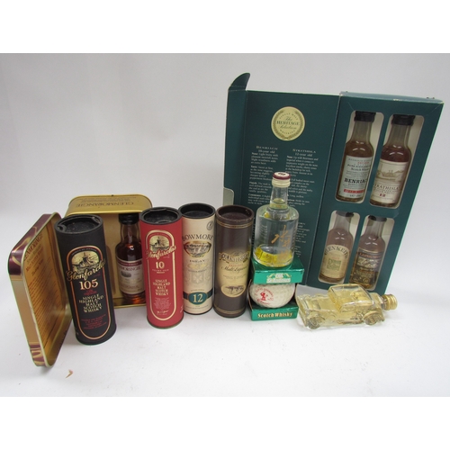 9046 - A quantity of miniatures mainly Whisky including, The Heritage Selection Single Malt Whiskies Benria... 