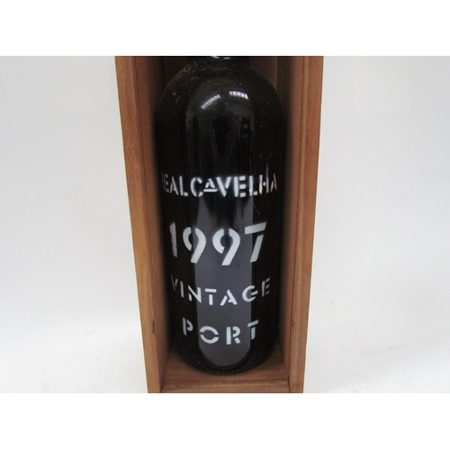 9051 - 1997 Real Companhia Velha Vinatge Port, 75cl in pine case  (E)  £20-30