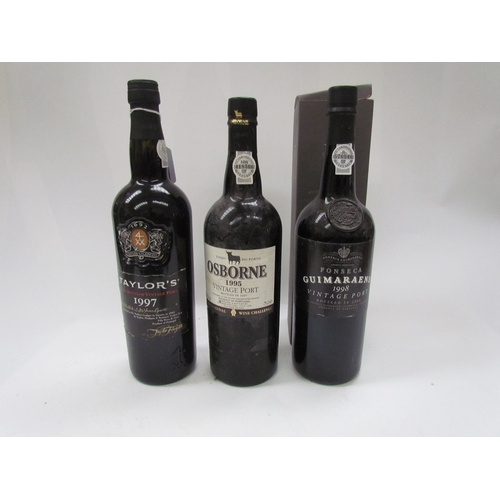 9063 - 1995 Osborne Vintage Port, 1997 Taylor's Late Bottled Vintage Port, 1998 Fonseca Guimaraens Vintage ... 