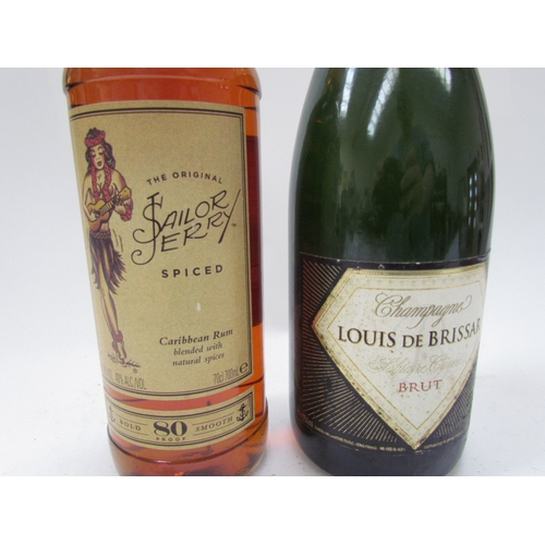 9084A - Sailor Jerry spiced Caribbean Rum 80%, Louis de Brissar Chamapgne (2)