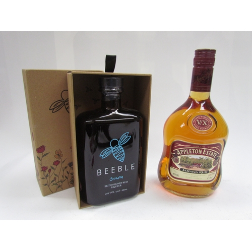 9089 - Beeble 'Swarm' Honey Rum Liqueur, 50cl, boxed. Appleton Estate V/X Jamaica Rum, 70cl (2)