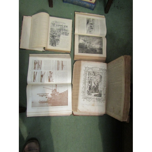 4060 - A Holy Bible, Southwell's family bible and four other volumes including British Battles, all a/f (6)