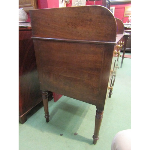 4079 - A George III mahogany gentleman's washstand with two drawer, cupboard door and five faux drawer fron... 