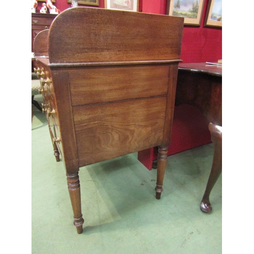 4079 - A George III mahogany gentleman's washstand with two drawer, cupboard door and five faux drawer fron... 