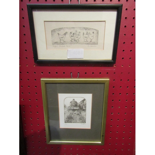 4084 - A Nick Ward framed and glazed etching 