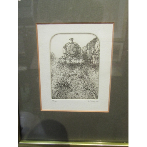 4084 - A Nick Ward framed and glazed etching 