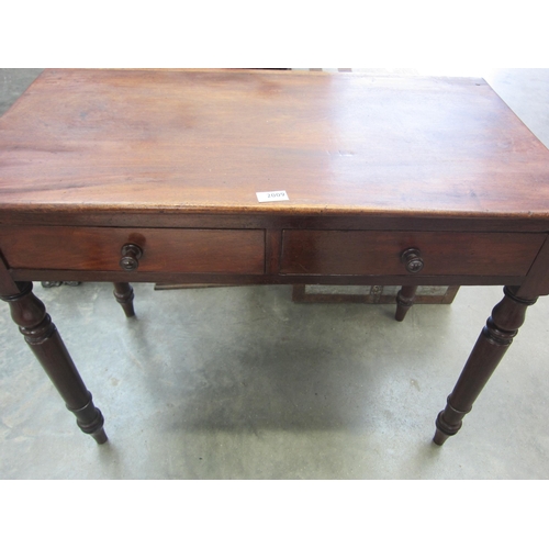 2009 - A Victorian mahogany two drawer side table