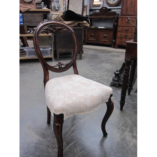 2010 - A Victorian balloon back chair with upholstered seat