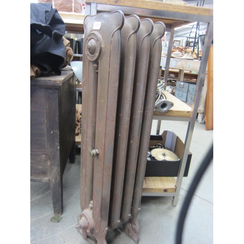 2013 - A Victorian cast iron Art Nouveau styled radiator