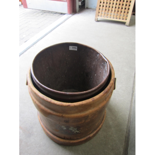 2086 - A leather shell bucket and liner