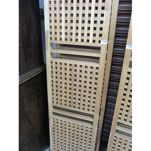 2094 - A pair of wood room screens 171cm tall