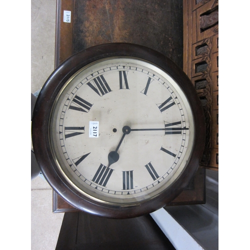 2117 - A Victorian mahogany wall clock, later movement