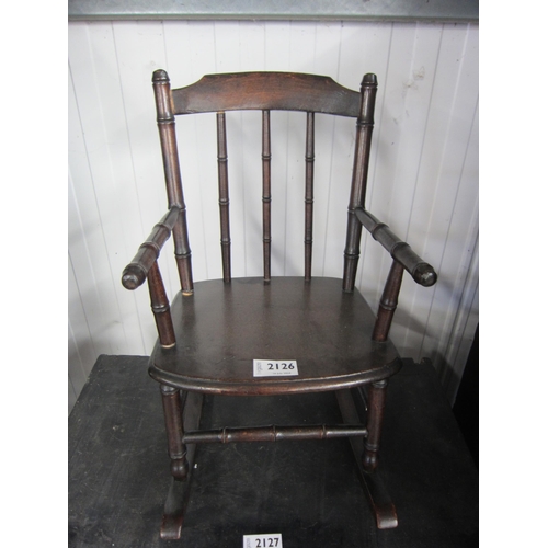 2126 - A miniature rocking chair