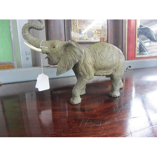 2129 - A cold painted bronze study of a Bull elephant 45cm long