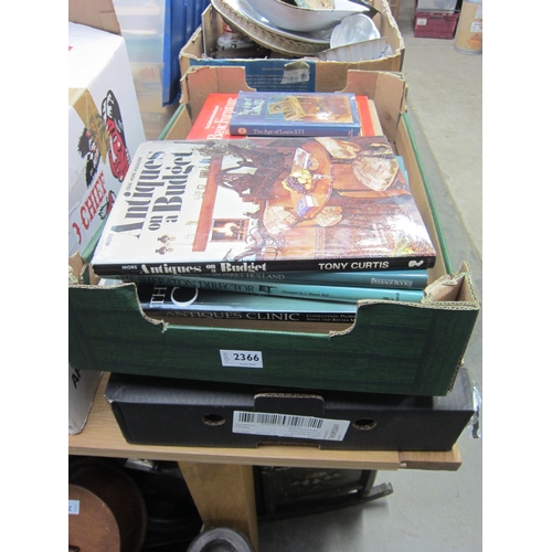 2366 - Two boxes of Antique reference books