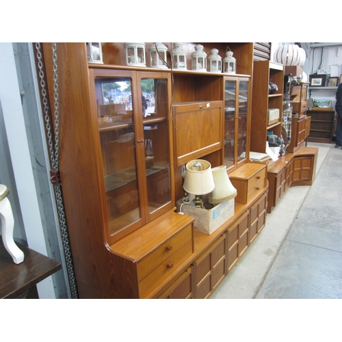 2390 - A Nathan teak square wall unit with corner unit  (R)