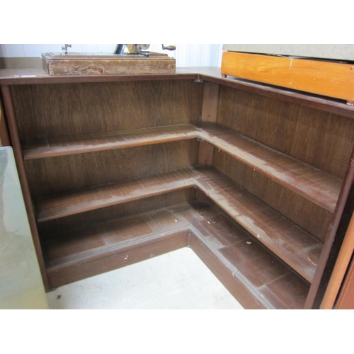 2407 - A small glass fronted corner bookcase   (E) £8-12