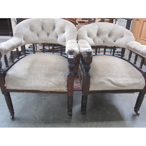 2434 - A pair of Edwardian tub chairs   (E) £20-30