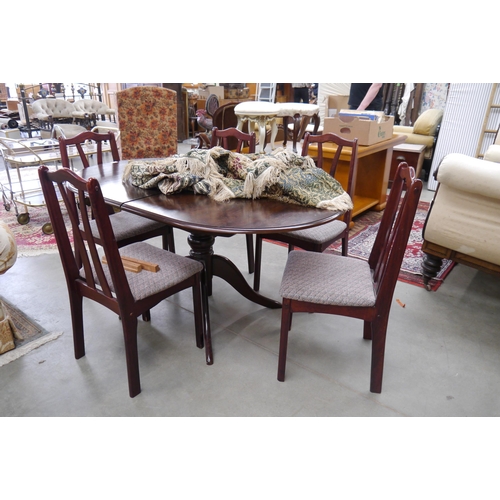 2338 - A set of five dining chairs and table