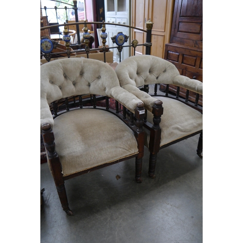 2434 - A pair of Edwardian tub chairs   (E) £20-30