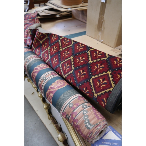 2450 - Two rolls of upholstery's material