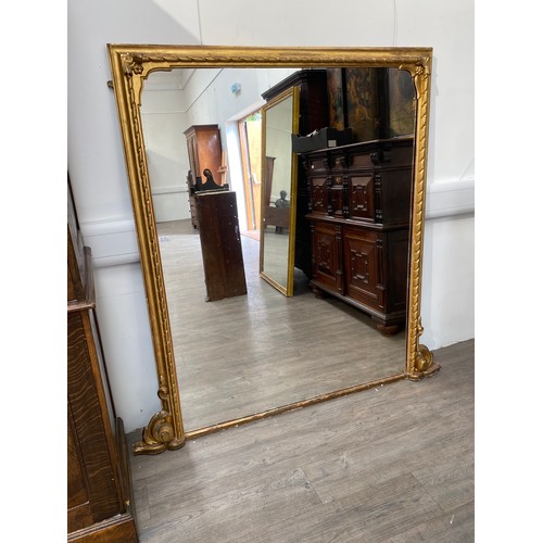 6060 - A Georgian gilt large hall mirror, 159cm x 160cm