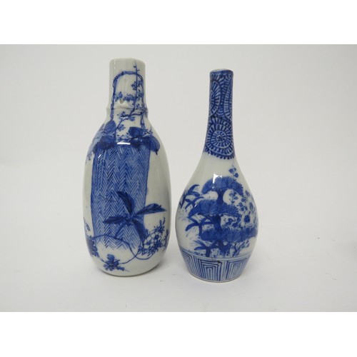 6030 - Six miniature Oriental vases of varying shapes and forms, tallest 16.5cm