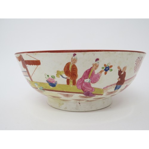 6028A - An 18th Century Chinese bowl, damage present, 10.5cm tall x 25.5cm diameter