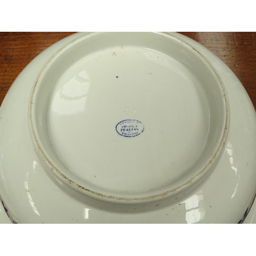 6094 - Two blue and white wash bowls including Italian Spode, 37cm  and 38cm diameter