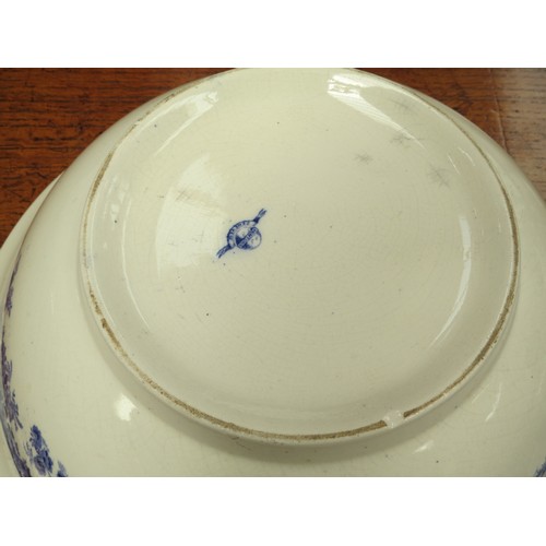 6094 - Two blue and white wash bowls including Italian Spode, 37cm  and 38cm diameter