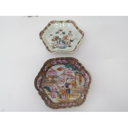 6032 - Oriental dishes and bowls including lobed dish, largest 21cm diameter