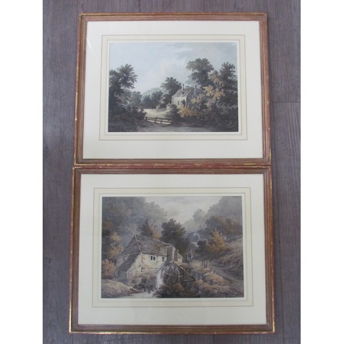 7062 - JAMES BOURNE (1773-1854): Two framed and glazed watercolours, 'Mill at Balcombe, Sussex', 28.5cm x 4... 