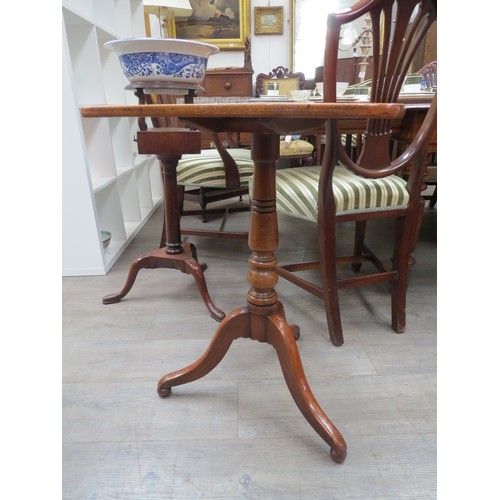 6095 - A 19th Century mahogany tripod table with square top, 71cm tall, 50cm x 50cm