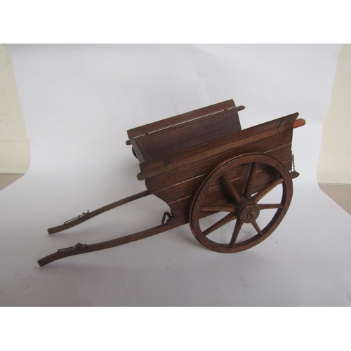 5122 - A wooden model two wheel tumbril