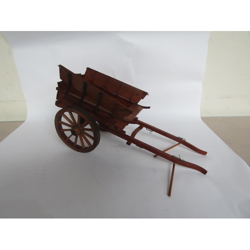 5124 - A wooden model two wheel tumbril