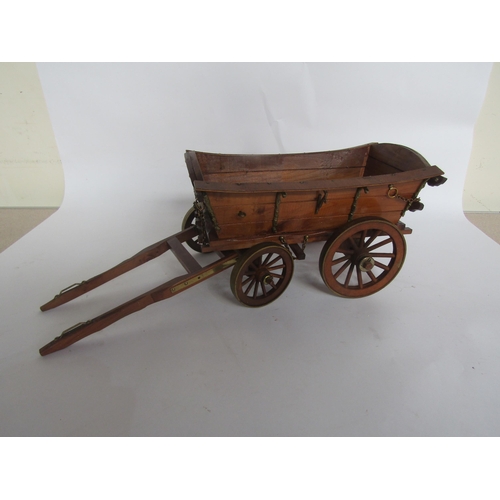 5013 - A wooden model four wheel hay cart