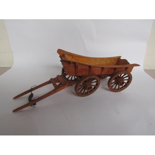 5016 - A wooden model four wheel hay cart