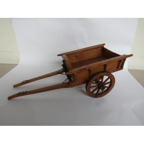 5017 - A wooden model two wheel tumbril