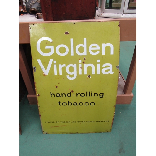 5112 - An enamel sign 'Golden Virginia', 61 x 90cm