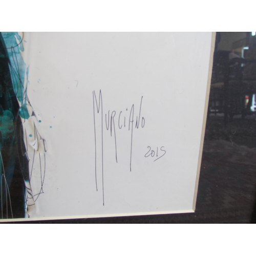 1245 - MURCIANO: A framed mixed media 