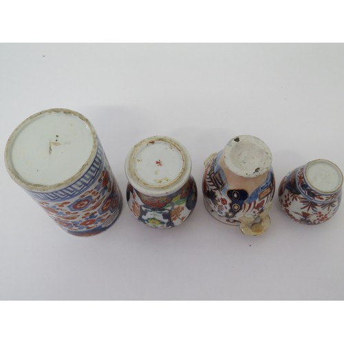 6019 - Four similar Japanese Imari vases, and four others, largest 15.5cm tall