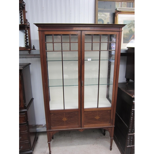 2114 - An Edwardian mahogany display cabinet